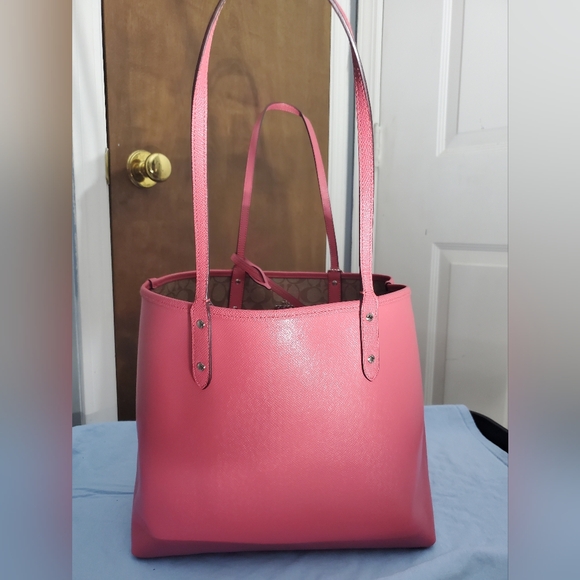 Coach Brown and Pink Signature Tote - Picture 8 of 11